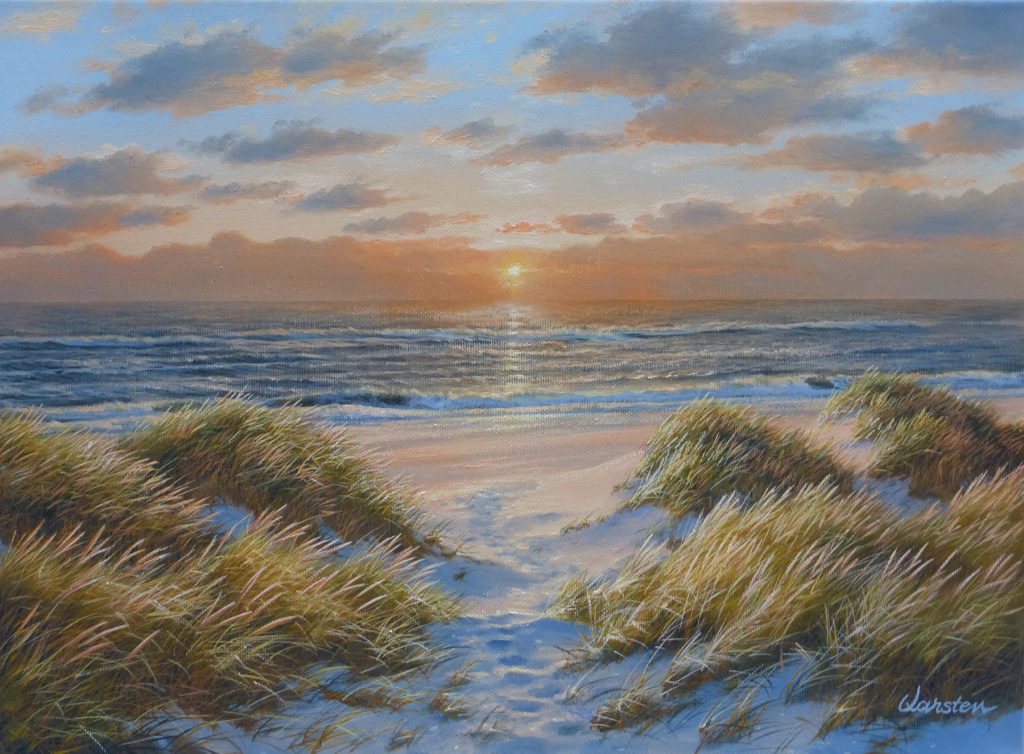 Sonnenuntergang in den Dünen