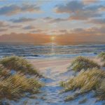 Sonnenuntergang in den Dünen