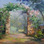 Grünes Tor im Licht