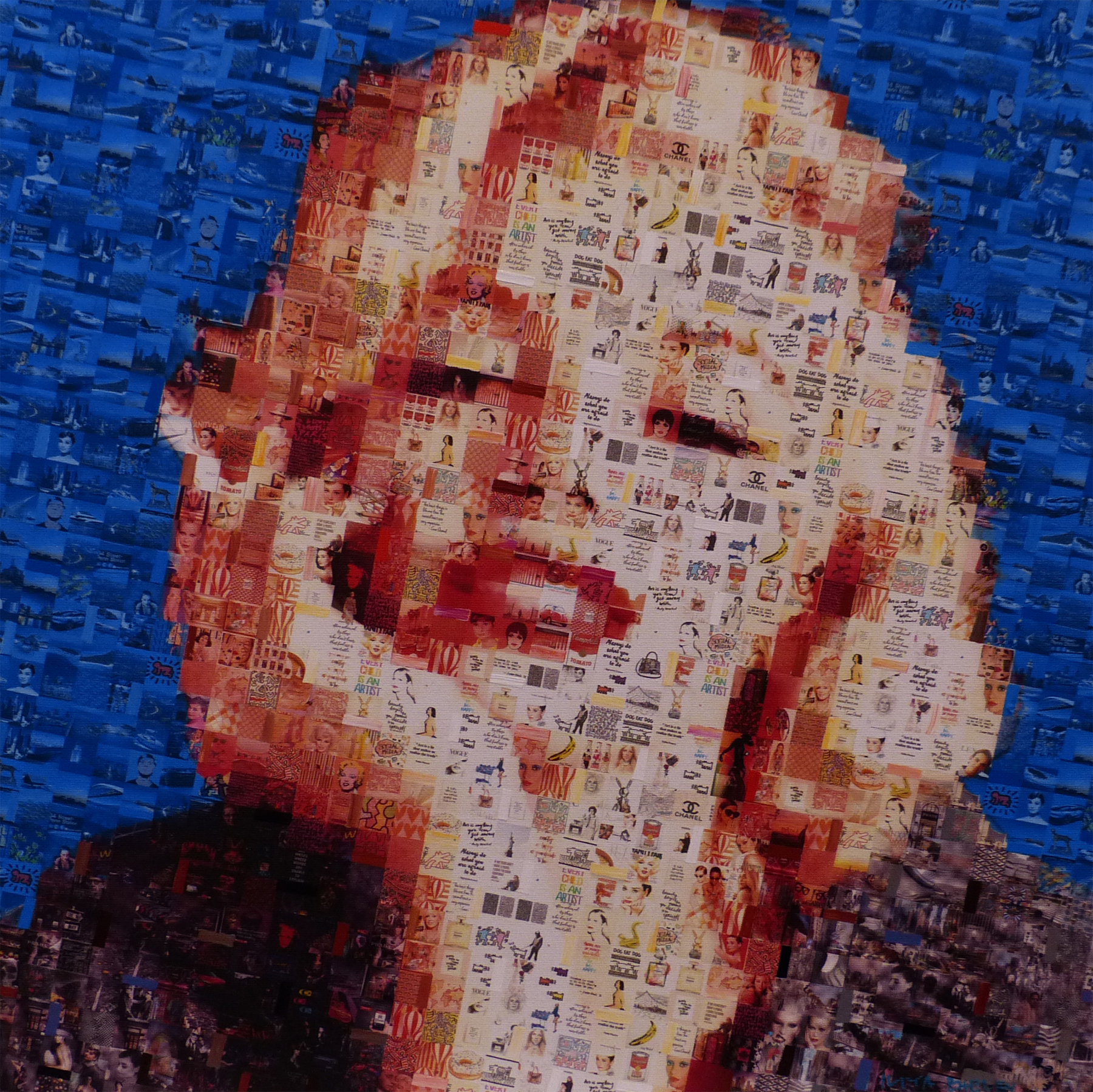 Marilyn in Blue 50 x 50